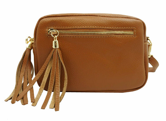 Sac trotteur en cuir de vachette - Camel